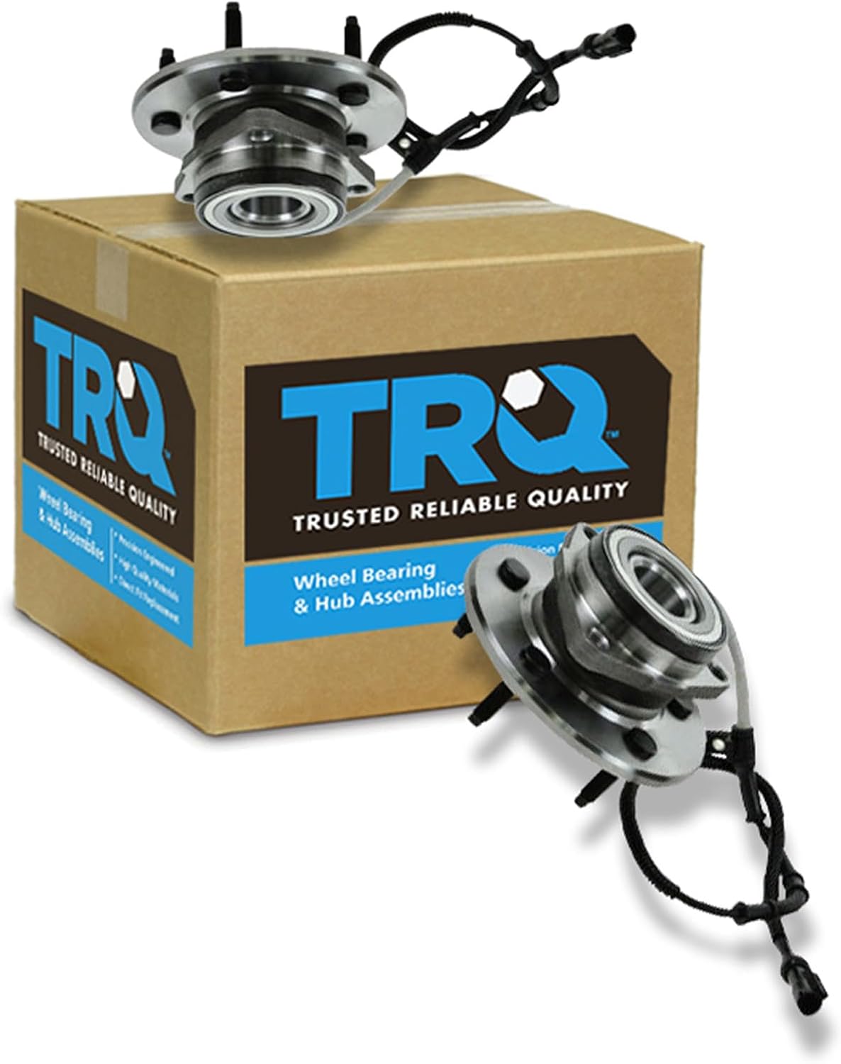 TRQ 2 Piece Front Wheel Bearing & Hub Assembly Set 4WD Compatible with 1997-2000 Ford F-150