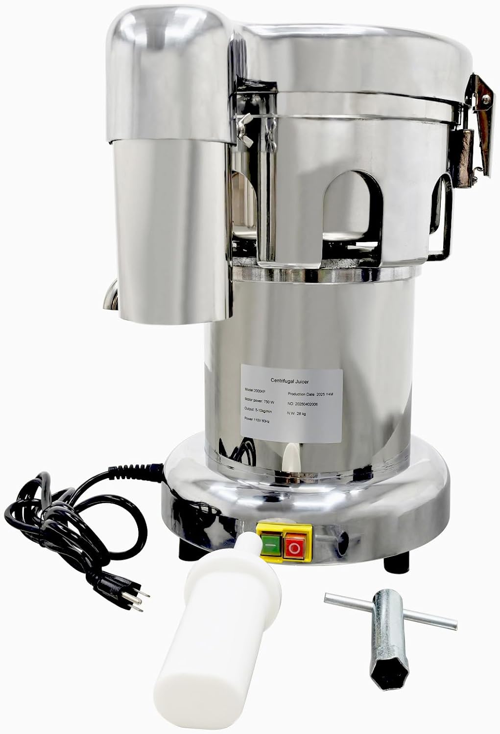 Commercial Fruit and Vegetable Juicer Press Juice Extractor Electric Centrifugal Juicer Output Juice 11-22lb/min 110V 750W