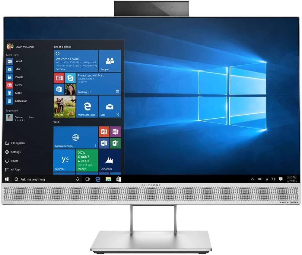 HP EliteOne 800 G4-AIO 23.8' FHD, Core i5-8500 3.0GHz, 16GB, RAM 512GB, Solid State Drive, Windows 11 Pro 64Bit, CAM, Internal WiFi, (Renewed)