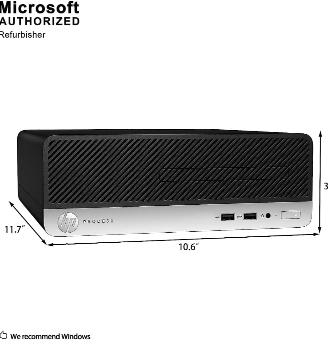 HP ProDesk 400 G5 SFF High Performance Business Desktop Computer, Intel Six Core i5-8500 up to 4.1GHz, 16G DDR4, 256G SSD, WiFi, BT, 4K Support, DP, VGA, Windows 11 (Renewed)