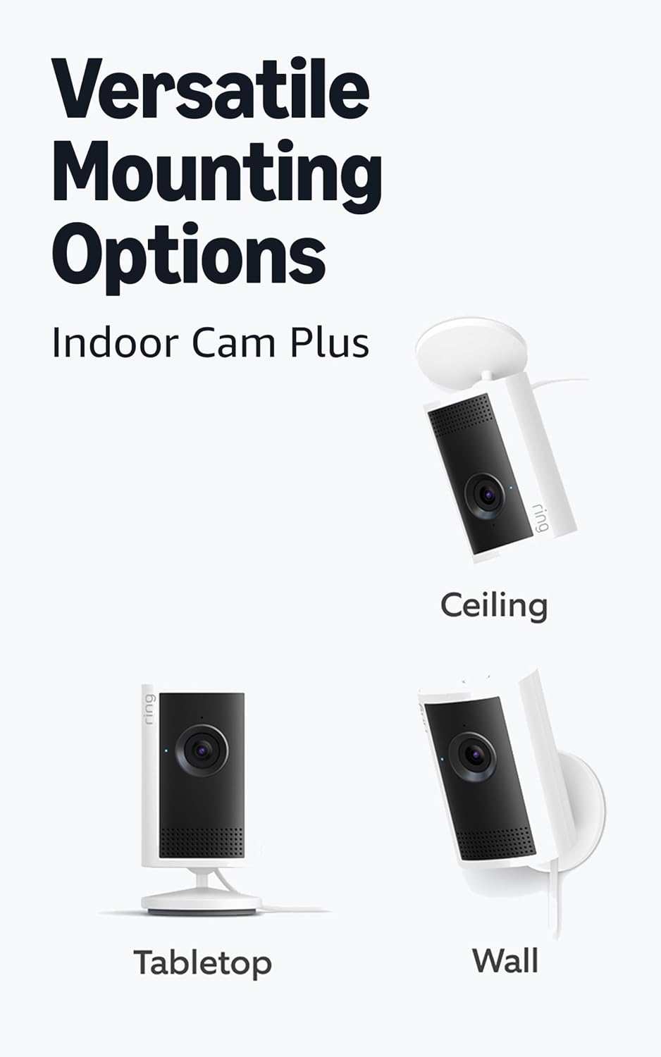 Ring Floodlight Cam Pro (Newest Model), White with Indoor Cam Plus (Newest Model), White