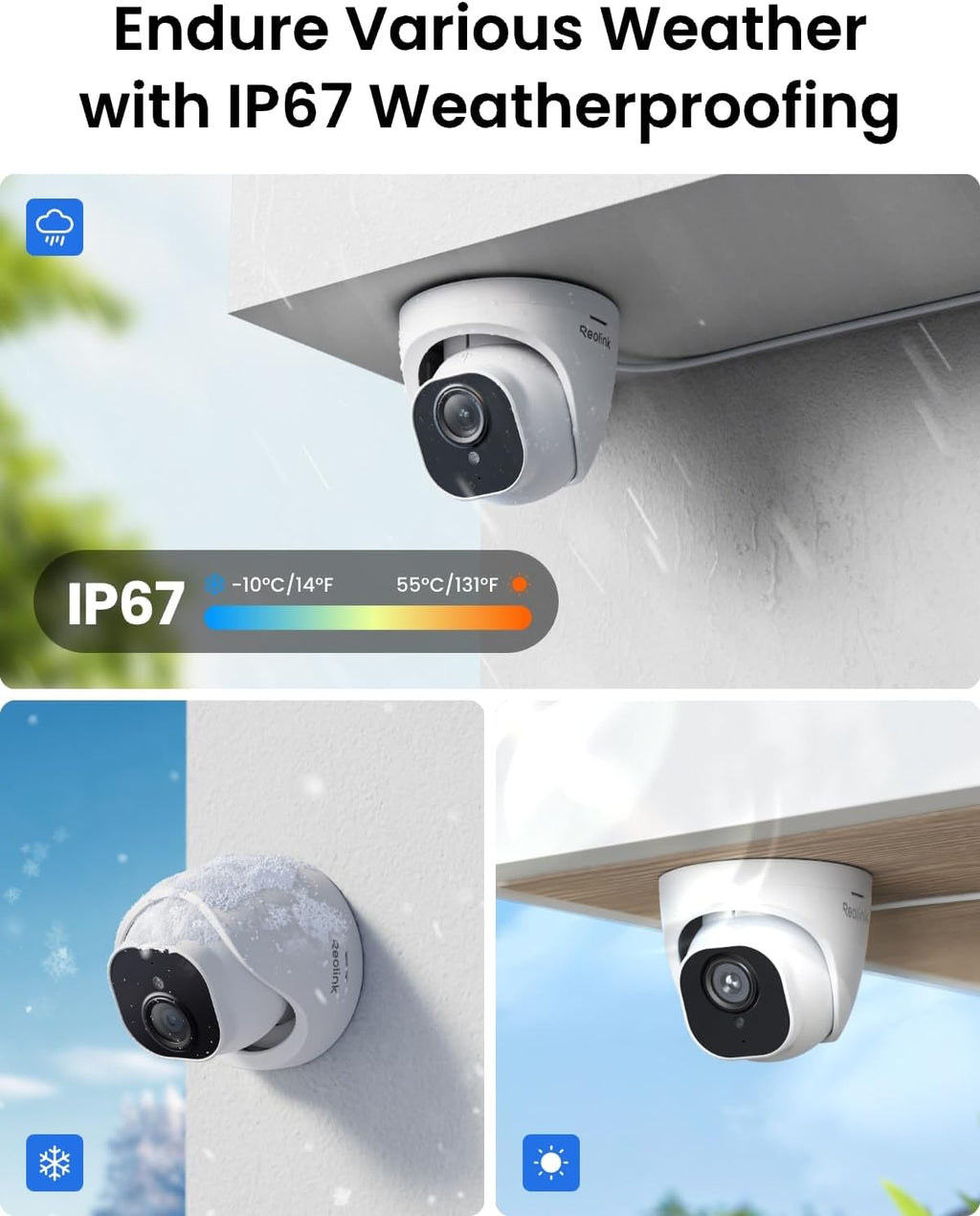 REOLINK 4K PoE Security Camera System Wired, 8pcs 8MP PoE Cameras, Smart Person/Vehicle Detection, 16CH NVR with 4TB HDD, H.265, 24/7 Recording, High Bitrate & Clear Stream, RLK16-800D8
