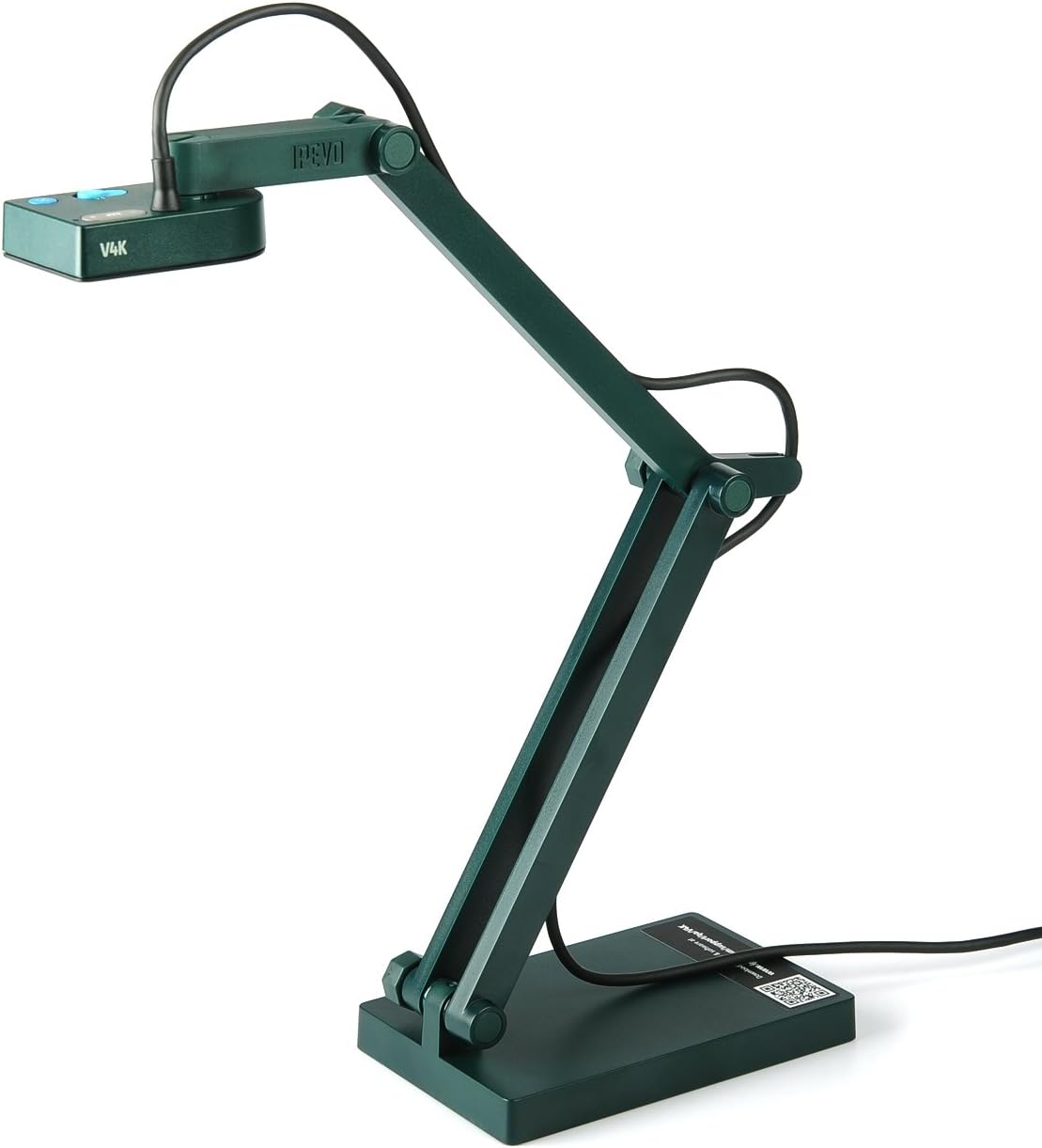 IPEVO V4K Ultra High Definition 8MP USB Document Camera — Mac OS, Windows, Chromebook Compatible for Live Demo, Web Conferencing, Distance Learning, Remote Teaching, Green