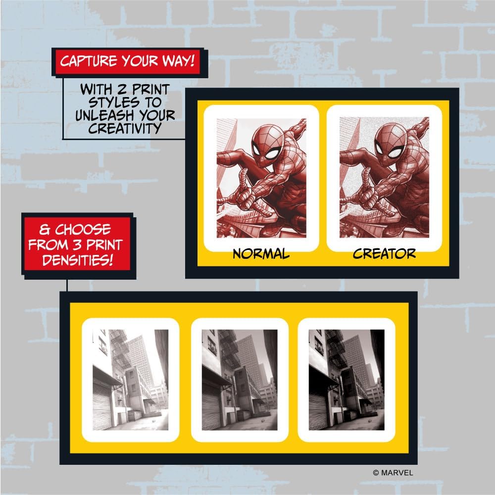 Spider-Man Official Licensed Instant Print Digital Camera, 48MP Photo, 1080p Video, 5-Sec Ink-Free Prints, Selfie & Creator Mode, 32GB SD Card (Model P2) by kiimento