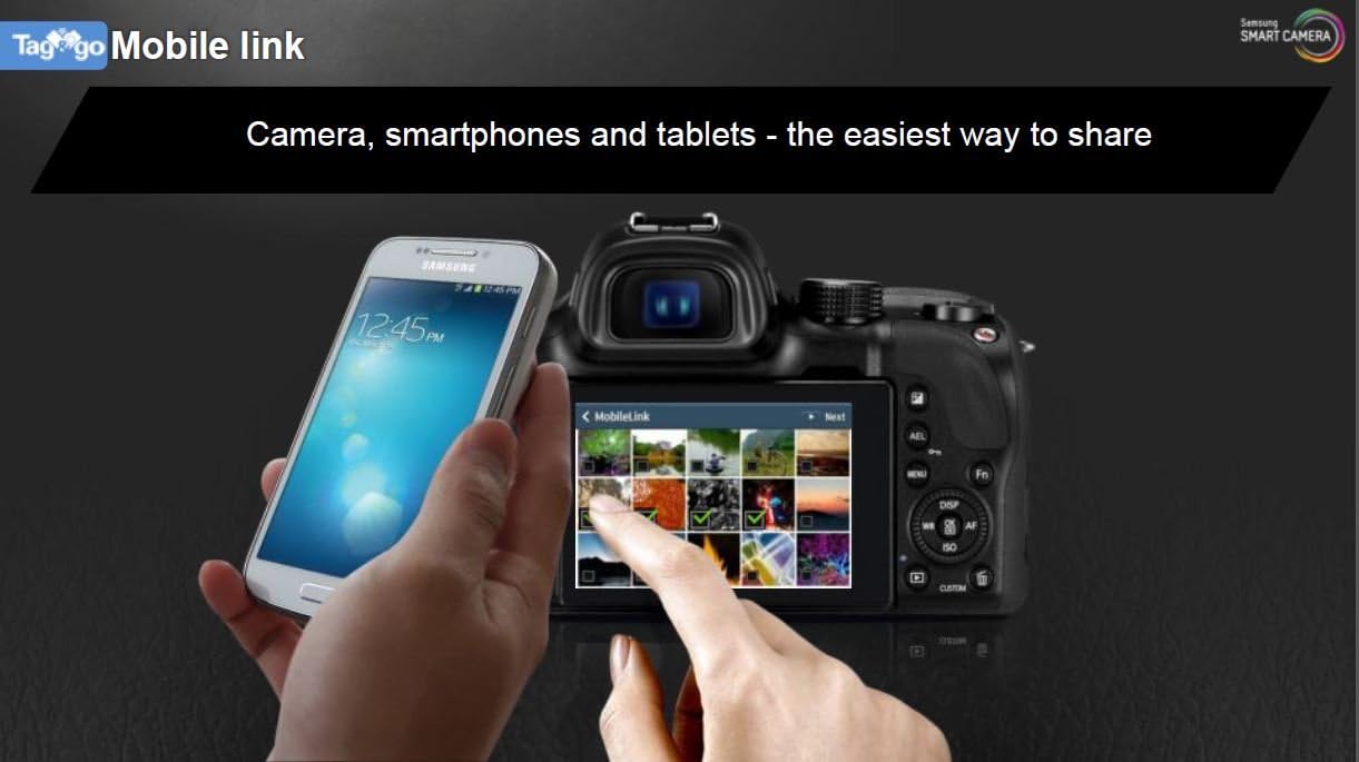 Samsung WB35F 16.2MP Smart WiFi & NFC Digital Camera with 12x Optical Zoom and 2.7' LCD (Black)