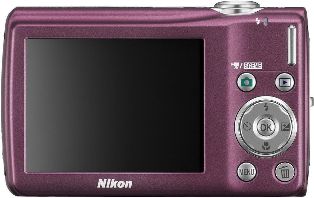 Nikon Coolpix S220 10MP Digital Camera with 3x Optical Zoom and 2.5 inch LCD (Plum)