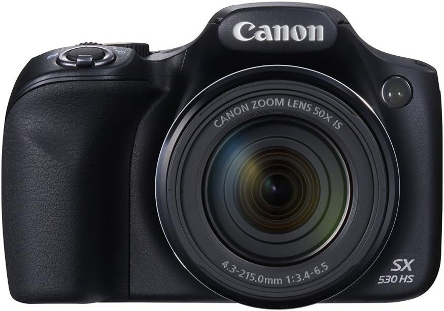Canon PowerShot SX530 HS 16.0 MP CMOS Digital Camera with 50x Optical is Zoom (24-1200mm), Built-in WiFi, 3-Inch LCD and 1080P Full HD Video (Black) (Renewed)