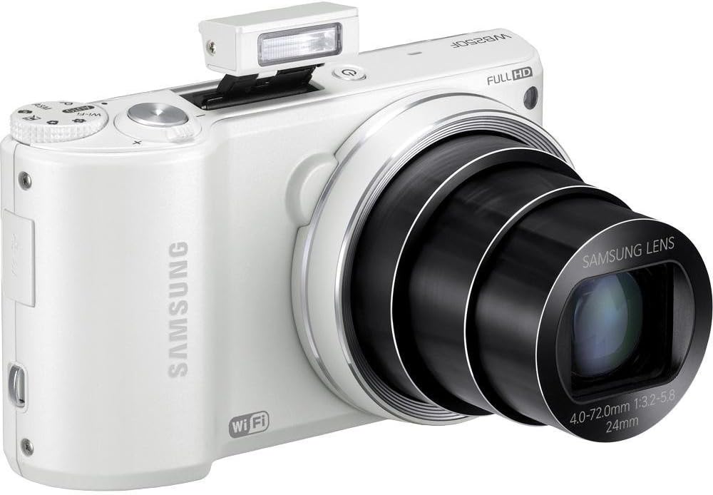Samsung WB250F 14.2MP CMOS Smart WiFi Digital Camera with 18x Optical Zoom, 3.0' Touch Screen LCD and 1080p HD Video (White) (OLD MODEL)