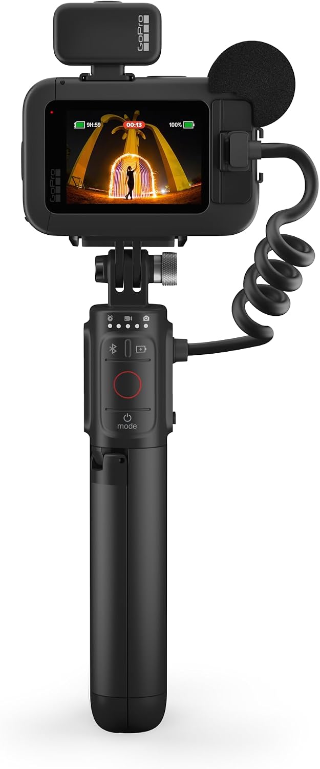 GoPro HERO13 Black Creator Edition - Includes HERO13 Black, Volta (Battery Grip, Tripod, Remote), Media Mod, Light Mod, Enduro Battery, Magnetic Latch Mount and Carrying Case