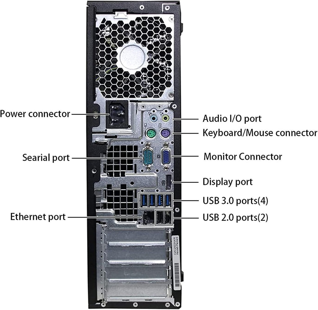 HP Elite Desktop Computer PC, 3.1 GHz, Intel Core i5, 16GB, RAM, 1TB HDD, New 22 inch LED Monitor, RGB Speaker and Keyboard Mouse, WiFi, Windows 11 (Renewed)