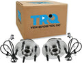 TRQ 2 Piece Front Wheel Bearing & Hub Assembly Set Compatible with 1997-1999 Dodge Ram 1500