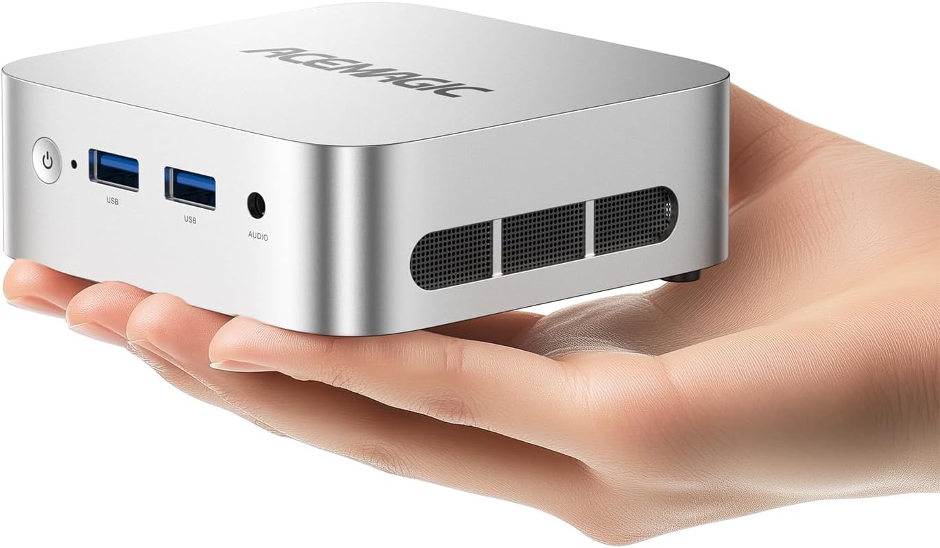 ACEMAGIC V1 Mini PC Computers, Twin Lake N150 16GB DDR4 RAM 1TB SSD Mini Computers up to 3.6GHz, Mini Desktops Support Dual 4K, WiFi, Bluetooth, Small PC for Business Home Office