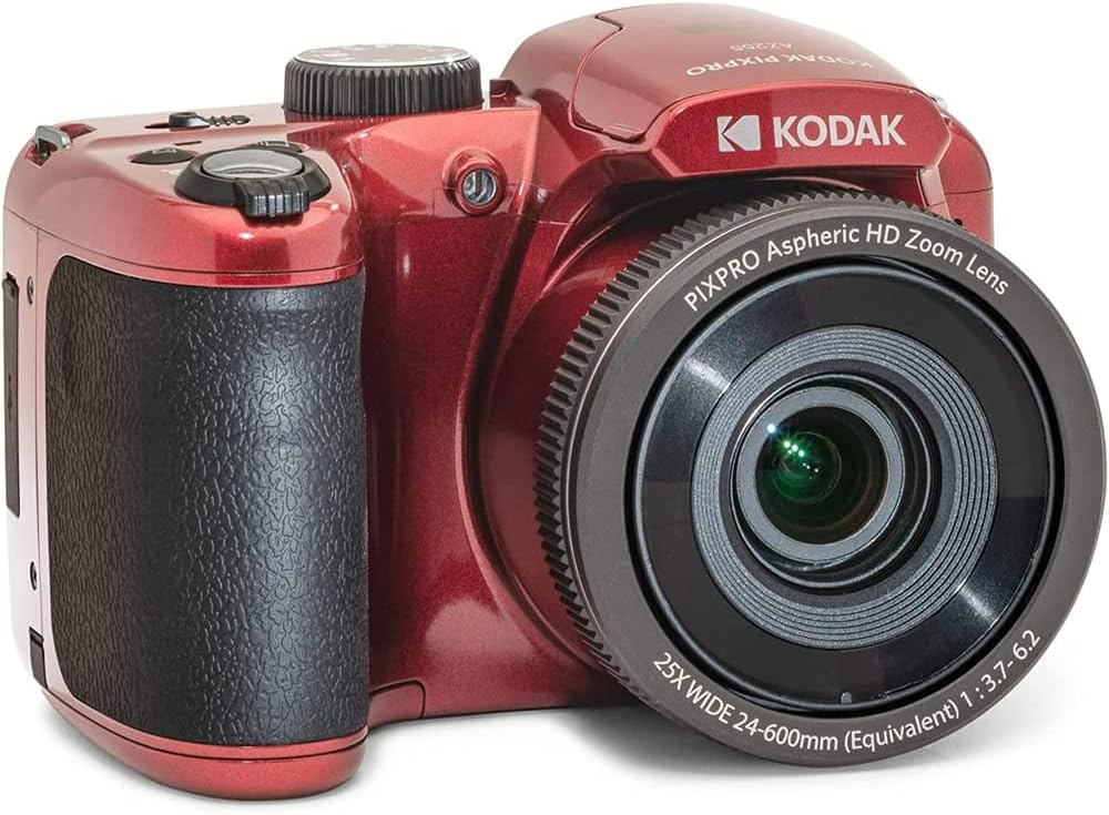 Kodak AZ255-RD PIXPRO Astro Zoom 16MP Digital Camera 25X Optical Zoom Red Bundle with Lexar 32GB High-Performance 800x UHS-I SDHC Memory Card Blue Series