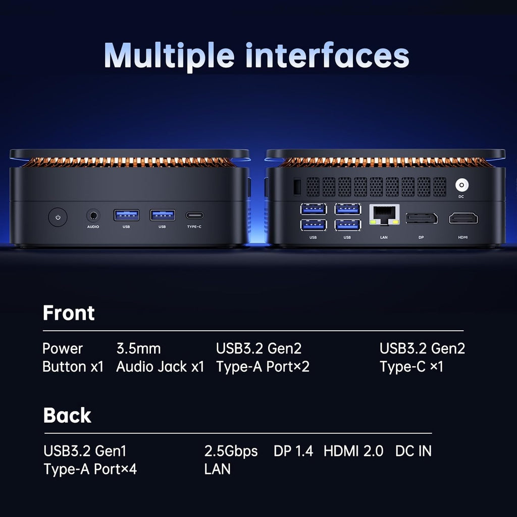 KAMRUI Pinova P1 Mini PC, W-11 Pro AMD Ryzen 4300U(Beat 3500U/N150/N95/10110U up to 3.7GHz), 16GB RAM 256GB SSD Mini Desktop Computer Support 4K HDMI+DP+Type-C, with Dual WiFi, Business Home Office
