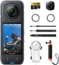 Insta360 X4 Invisible Dive Bundle - 8K Waterproof 360 Action Camera, 4K Wide-Angle Video, Invisible Selfie Stick, Removable Lens Guards, 135 Min Battery Life, AI Editing, Stabilization
