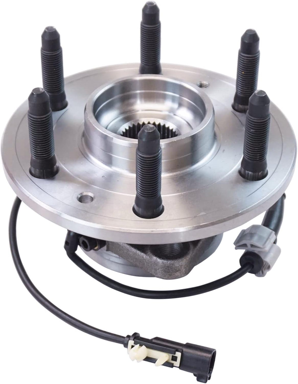 TRQ 2 Piece Front Wheel Bearing & Hub Assembly Set Compatible 15-20 Cadillac Escalade 4WD; 15-20 Cadillac Escalade ESV 4WD; 13-19 Cadillac XTS 6 Lug Wheels; 14-18 Chevrolet Silverado 1500 4WD