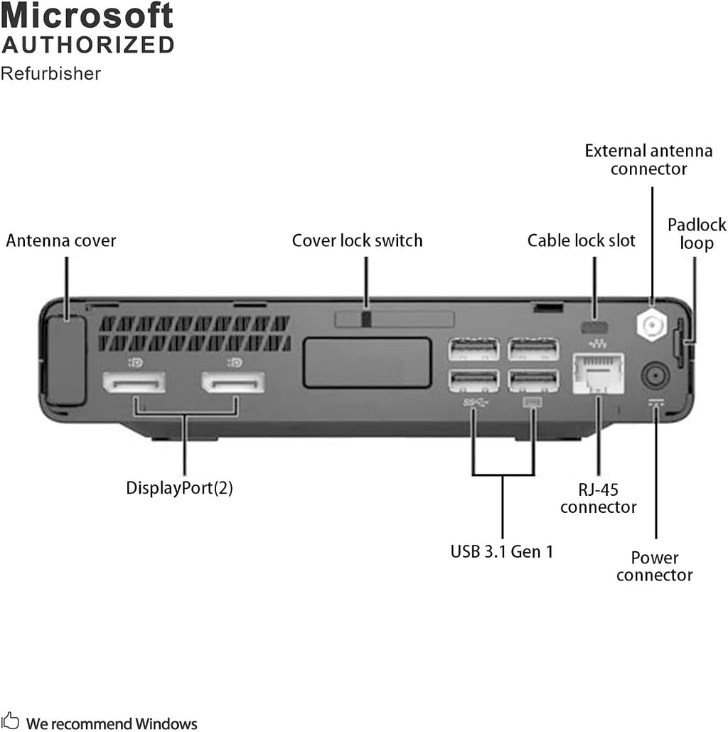 HP EliteDesk 800 G3 Mini Business Desktop Computer with 27' FHD Monitor Bundle PC Set and Earphones, Intel Core i7-6700, 16GB DDR4, 512GB SSD, DP, Keyboard & Mouse, WiFi, Windows 11 Pro (Renewed)