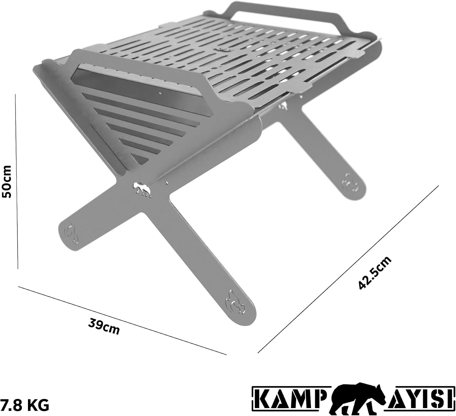 BBQ Grill Set | BBQ Grill with Stainless Steel Portable Instant Foldable Fire Set with Carrying Bag for Outdoor, Camping, Camp, Campfire (X-Grill)