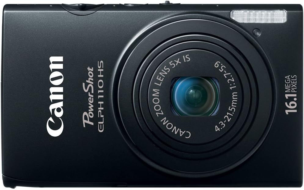 Canon PowerShot ELPH 110 HS 16.1 MP CMOS Digital Camera with 5x Optical Image Stabilized Zoom 24mm Wide-Angle Lens and 1080p Full HD Video Recording (Black) (OLD MODEL)
