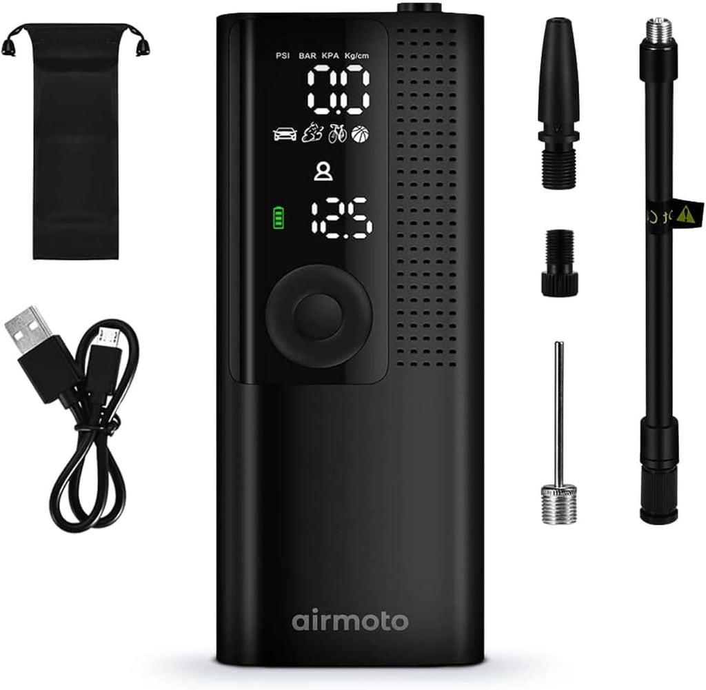 Airmoto and Power Kit Bundle Deal - 3 bundle - Tire Inflator Portable Air Compressor with Power Kit for Charging on The Road - Cordless Air Pump for Car Tires, Motorcycle, Bicycle, Balls (Pack of 3)