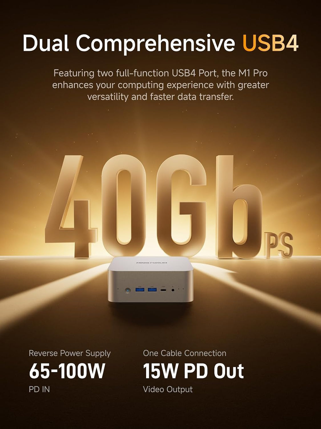 MINISFORUM M1 Pro-125H Mini PC Intel Core Ultra 5 125H (14C/18T, Up to 4.5Ghz), 32GB DDR5 512GB SSD, Mini Computers 2xUSB4/HDMI2.1/DP Quad Display, OCuLink, 2.5G LAN, Dual Speaker/DMIC, WiFi 7, BT5.4