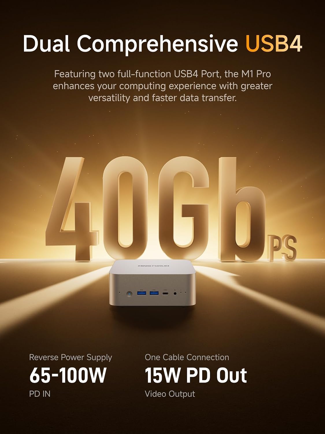 MINISFORUM M1 Pro AI Mini PC Intel Core Ultra 9 285H (16C/16T, Up to 5.4Ghz), 32GB DDR5 1TB SSD, 99 TOPS, 2xUSB4/HDMI/DP Quad Display, OCuLink, 2.5G LAN, Dual Speaker/DMIC, WiFi 7, BT5.4, Arc 140T GPU