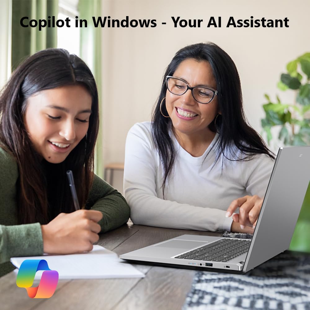 acer Aspire Go 15 AI Ready Laptop | 15.6' FHD (1920 x 1080) IPS Display | Intel Core 3 Processor N355 | Intel Graphics | 8GB DDR5 | 128GB UFS | Wi-Fi 6 | Windows 11 Home in S Mode | AG15-32P-39R2