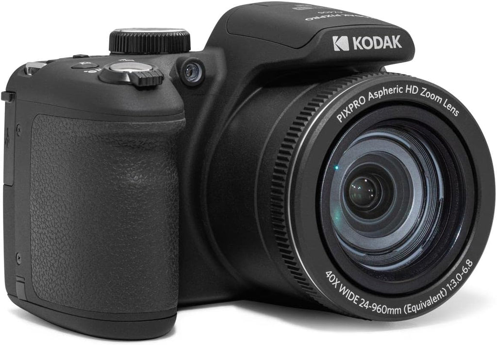 KODAK PIXPRO AZ405-BK 20MP Digital Camera 40X Optical Zoom 24mm Wide Angle Lens Optical Image Stabilization 1080P Full HD Video 3' LCD Vlogging Camera. Bundle with SD Card and Camera