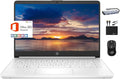HP 2024 Premium 14' Micro-Edge Portable Laptop Student Business, Intel Quad-Core N4120, 8GB RAM, 192GB (64GB eMMC+ 128GB Card), Webcam, WiFi, Windows 11S + 1 Year Office 365, MarxsolAccessory White