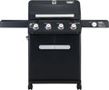 Monument Grills Mesa Series, 4+1 Outdoor Barbecue Stainless Steel 4 Burners & 1 Side Burner Propane Gas Grill, 52,000 BTU Patio Garden Barbecue Grill with Knob Controls, Mesa425, Black