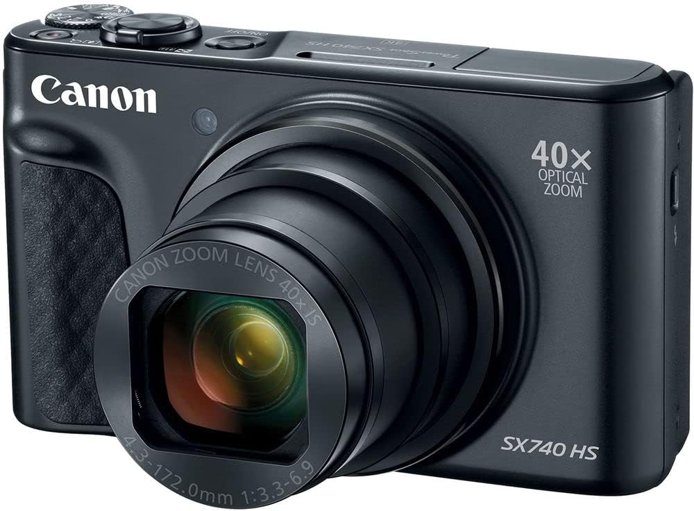 Canon PowerShot SX740 HS Digital Camera | 20.3MP CMOS Sensor, 40x Optical Zoom, 4K UHD Video, Wi-Fi & Bluetooth | Compact Point-and-Shoot Camera with Bag and 64GB Card
