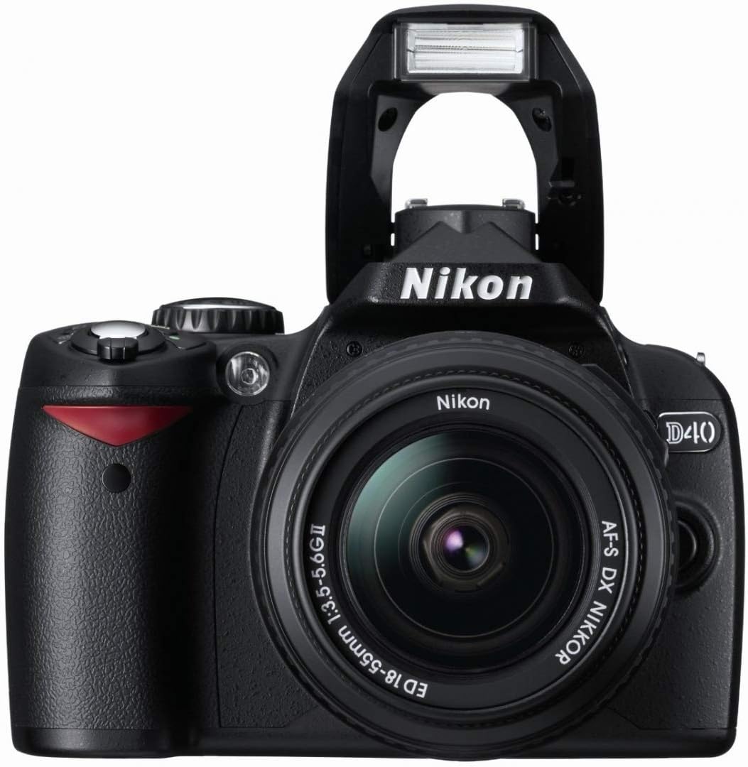 Nikon D40 6.1MP Digital SLR Camera Kit with 18-55mm f/3.5-5.6G ED II Auto Focus-S DX Zoom-Nikkor Lens (Renewed)