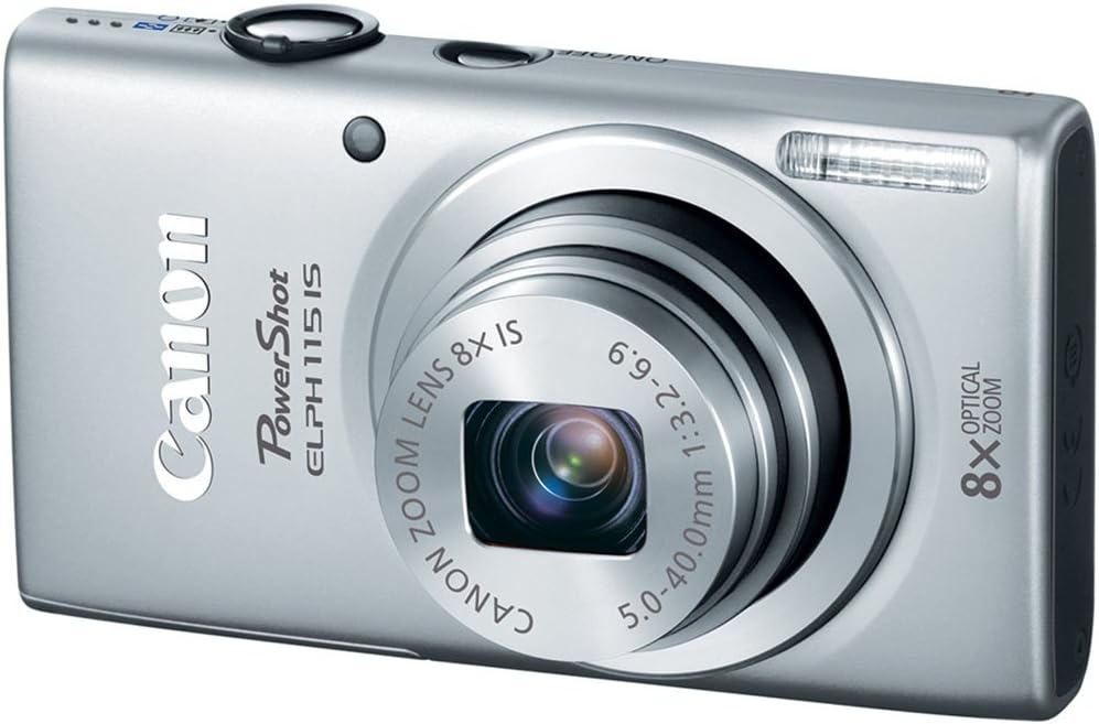 Canon PowerShot ELPH 115 is 16.0 MP Digital Camera with 8X Optical Zoom with a 28mm Wide-Angle Lens and 720p HD Video Recording (Silver)