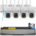 (2026 Update) 5MP PT Wireless Security Camera System with AI Human Tracking, Dual-Band 2.4G&5G WiFi, 130° Wide Angle, 2-Way Audio, No Monthly Fee, Outdoor Home Security Kit