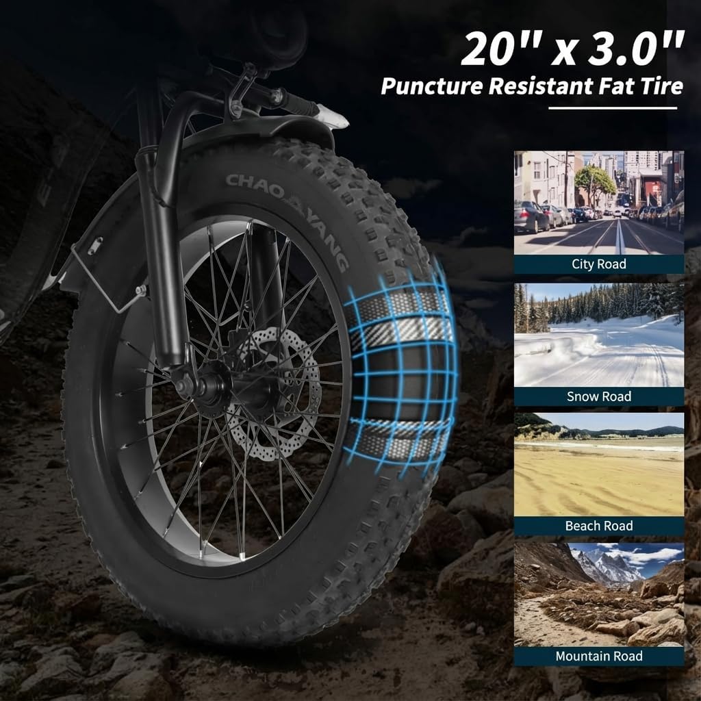 Electric Bike for Adults, 750W Long Range Foldable Ebike with One/Dual Removable Battery, 40-120 Mile/25-30MPH, 20'/16' Fat Tire Electric Bicycle