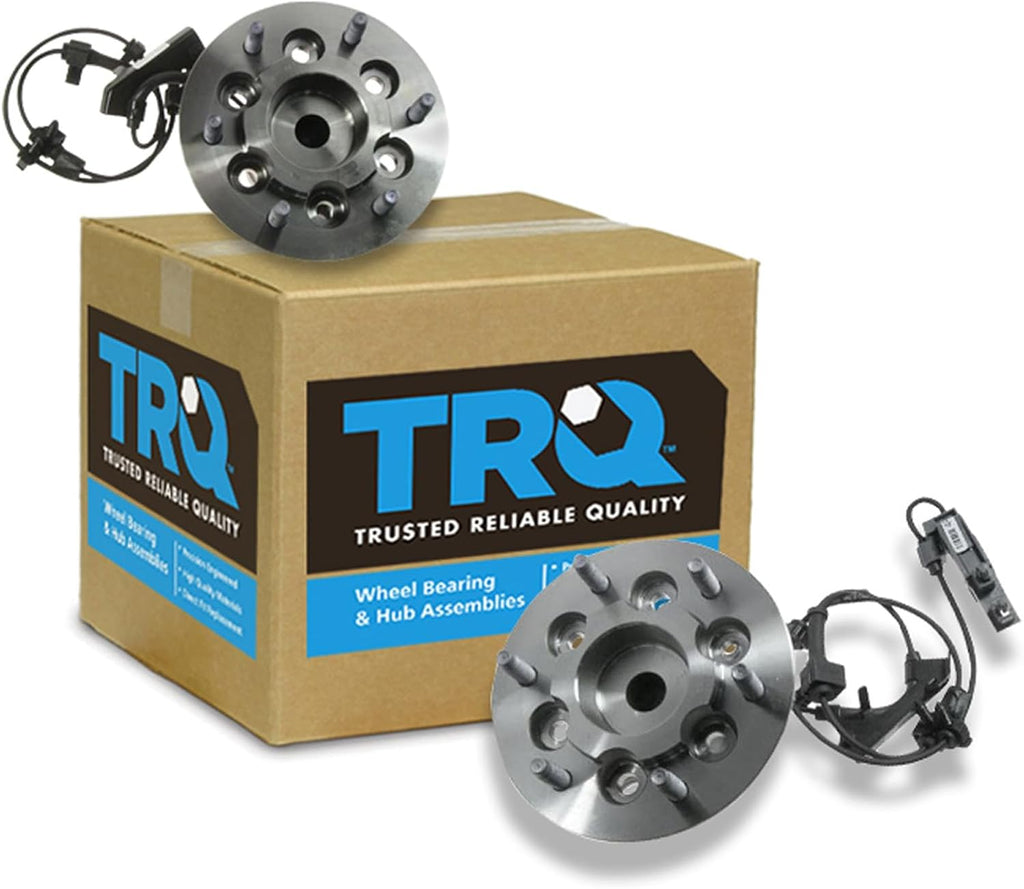 TRQ 2 Piece Front Wheel Bearing & Hub Assembly Set Compatible with 2004-2008 Chevrolet Colorado GMC Canyon