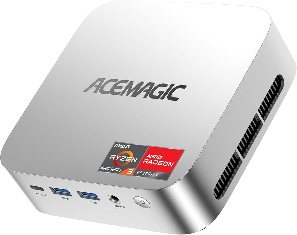 ACEMAGIC Kron K1 Mini PC AMD Ryzen R2544 16GB DDR4 RAM 256GB SSD, Triple-Screen 4K Display WiFi 5 BT4.2 RJ45 for Home/Office/Business Mini Desktop Computers