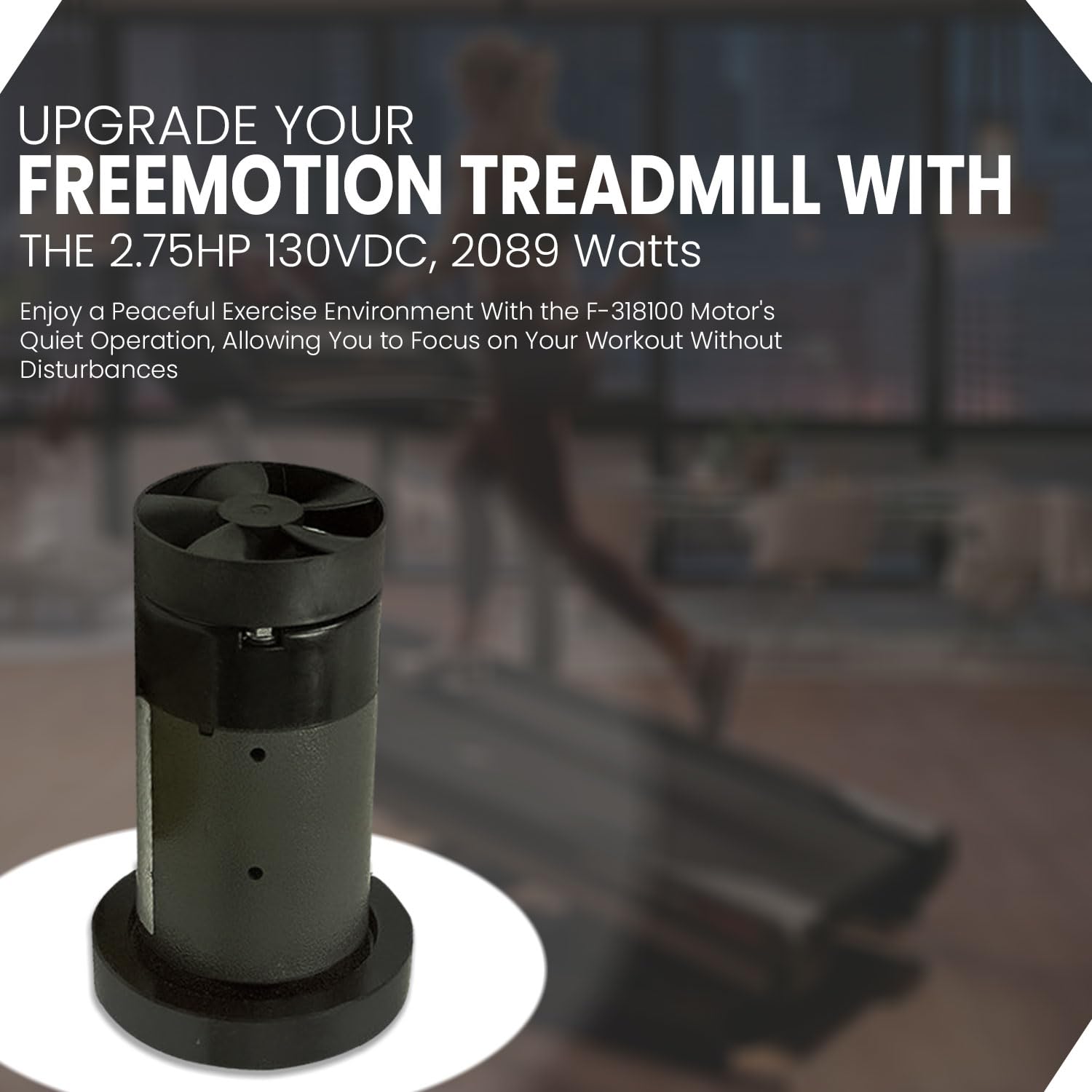H.F Exchange DC Drive Motor with Flywheel 130VDC, 2.75 H.P Powerful Treadmill Motor for Smooth Operation Easy Replacement P/N 295727 or 198237 Work with Pro-Form Image 995 SEL J8Ii