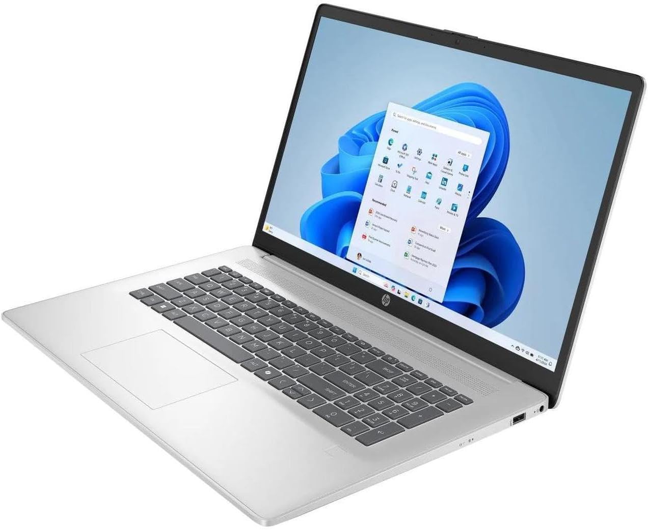 HP 17.3' HD+ Touchscreen Laptop |AMD Ryzen 5 7430U(Beat i5-1235U)| AMD Radeon Graphics |Camera |Bluetooth|Silver| 16GB RAM | 1024GB SSD |Windows 11 Pro |Bundle with Microsoft Office 2021