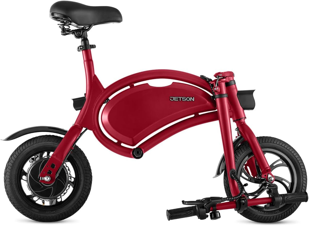Jetson Bolt Electric Bike, Foot Pegs, Easy-Folding, Built-in Carrying Handle, Twist Throttle, Cruise Control, Up to 15.5 MPH, Range Up to 15 Miles, Ages 13+