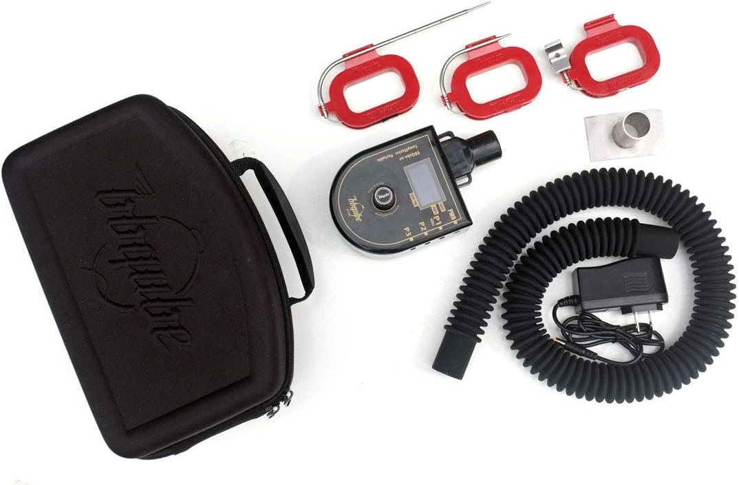 TempMaster Wireless BBQ Temperature Controller Set n Forget Automatic Fan For Weber Grills Free Stainless Vent Adapter Carry-All Case Turn Kettle, Smokey Mountain, WSM, into Auto Charcoal Smokers
