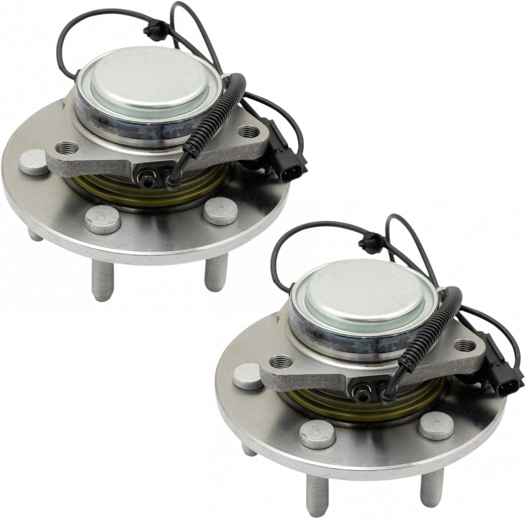 TRQ Front Left and Right Wheel Bearing and Hub Assembly Set 2 Piece Compatible with 2019-2023 Ram 1500 Rear Wheel Drive Without 22 Inch Wheels