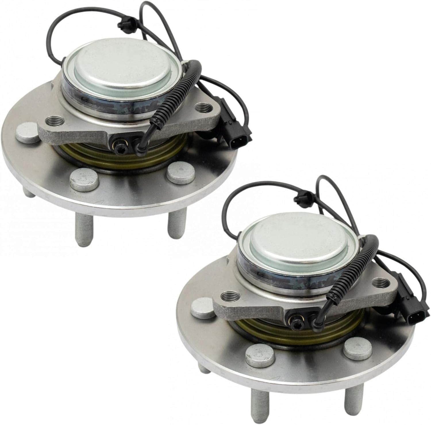 TRQ Front Left and Right Wheel Bearing and Hub Assembly Set 2 Piece Compatible with 2019-2023 Ram 1500 Rear Wheel Drive Without 22 Inch Wheels