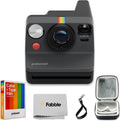 Polaroid Now Generation 3 I-Type Instant Camera (Black) Bundle with Color I-Type Film (8 Exposures), Hard Protective Case and Wrist Strap