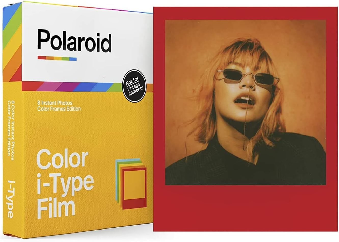 Polaroid Now Generation 3 Analog Instant Camera with Tripod Mount and Two-Lens Autofocus System (Purple) Bundle with Color Film and Film Kit (3 items)