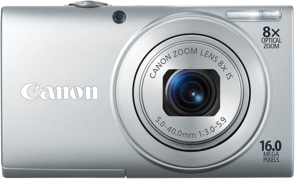 Canon PowerShot A4000 is 16.0 MP Digital Camera with 8X Optical Image Stabilized Zoom 28mm Wide-Angle Lens with 720p HD Video Recording and 3.0-Inch LCD (Silver)