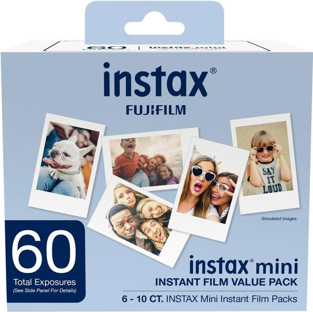 FUJIFILM Mini Instant Camera Film: 120 Shoots Total, Value Pack, (10 Sheets x 12) Includes Slinger Photo Album