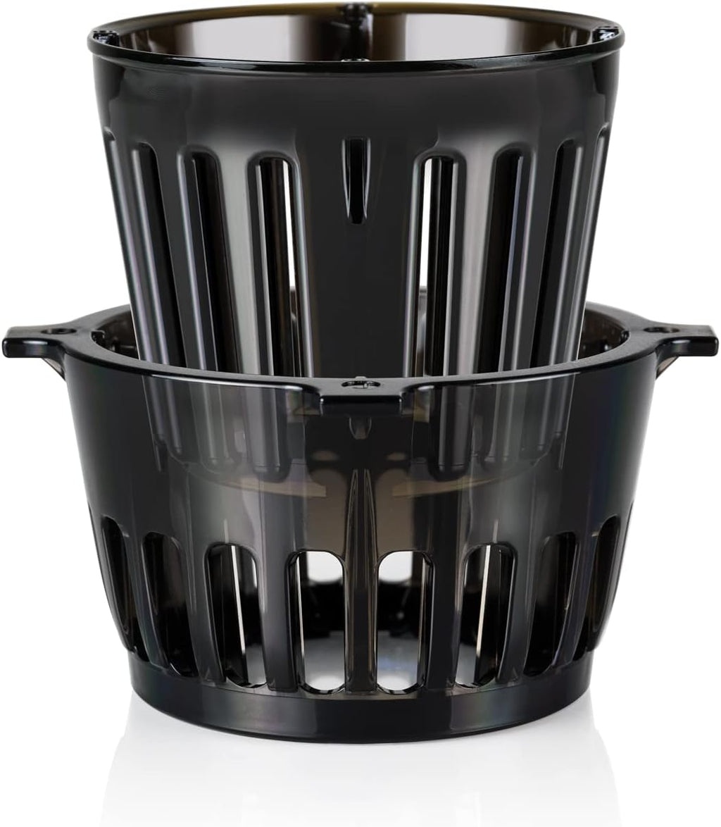 Sana 848 Easy Clean Vertical Juicer - Low Speed 43 RPM - Quiet - 15 Year Warranty Carrots Celery Wheatgrass Greens (Matte Black)