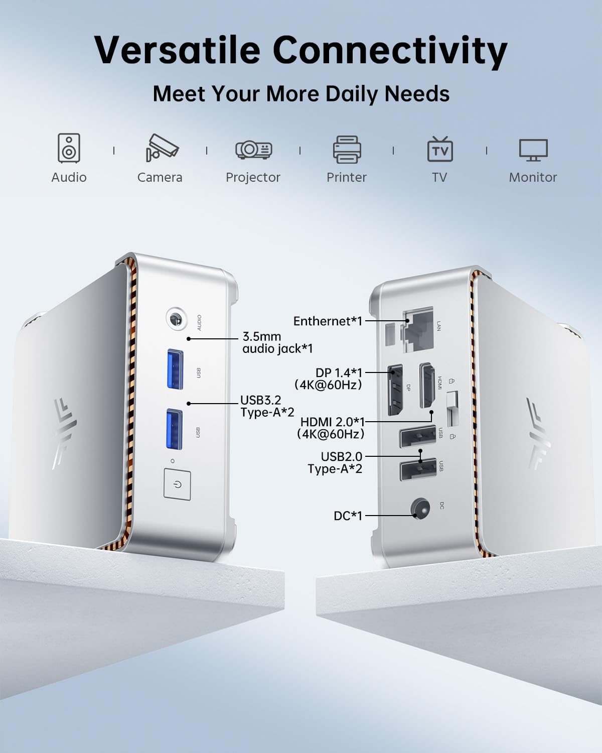 KAMRUI Essenx E2 N95 Mini PC, 16GB DDR4 1TB SSD Mini Computers, Alder Lake-N N95(Beat N100,up to 3.4GHz) Mini Desktop Computers, HDMI+DP1.4 Dual 4K UHD,Gigabit Ethernet,WiFi,BT/Home/Office Micro PC