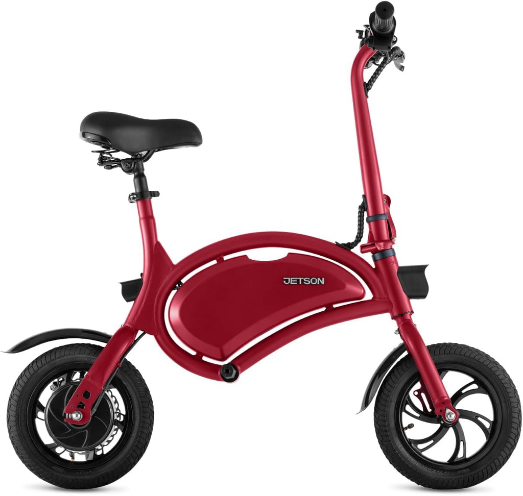Jetson Bolt Electric Bike, Foot Pegs, Easy-Folding, Built-in Carrying Handle, Twist Throttle, Cruise Control, Up to 15.5 MPH, Range Up to 15 Miles, Ages 13+